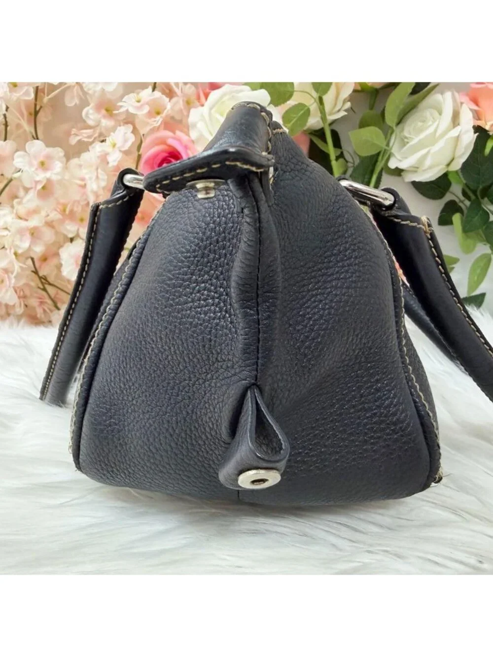Chanel Leather Mini Boston Bag